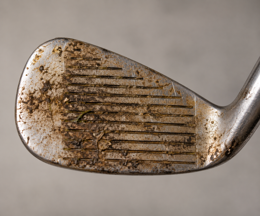 Golf club before cleaning